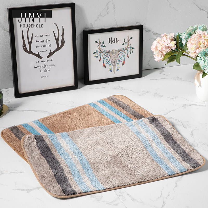 Fashion Stripe Super Fiber Bath Mat