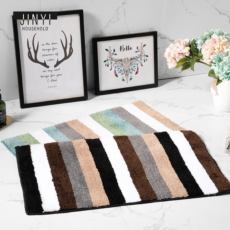 Fashion Stripe Super Fiber Bath Mat