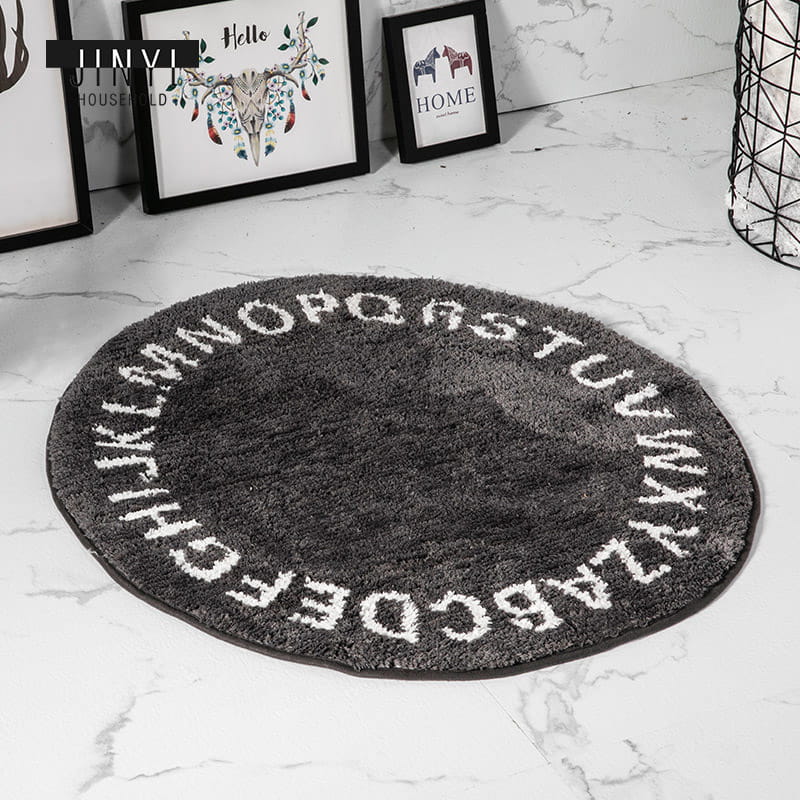JD621 Circular Bathroom Microfiber Bath Mat