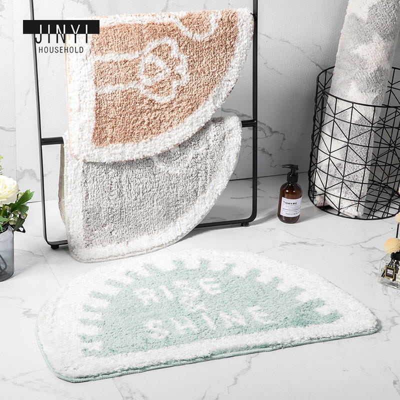 Semicircle Microfiber Bath Mat