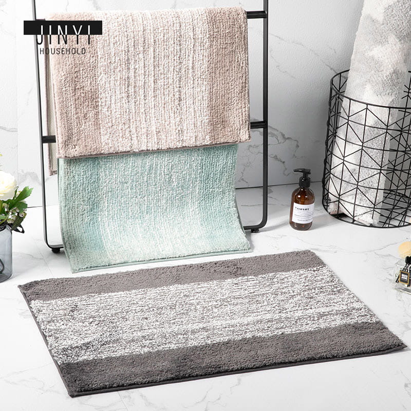 Stripe Super Fiber Bath Mat
