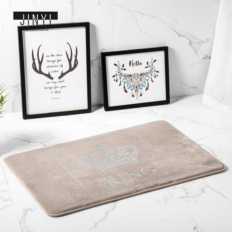 Fashion King Word Memory cotton Bath Mat