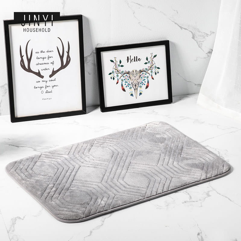 Fashion Memory Cotton Emboss Bath Mat