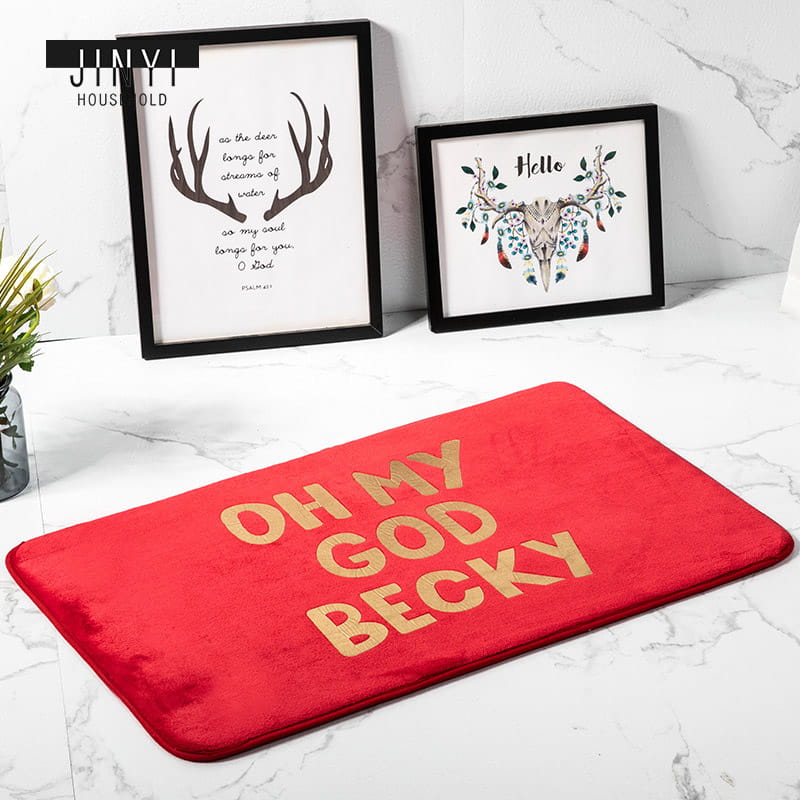 Fashion Words Memory cotton Bath Mat
