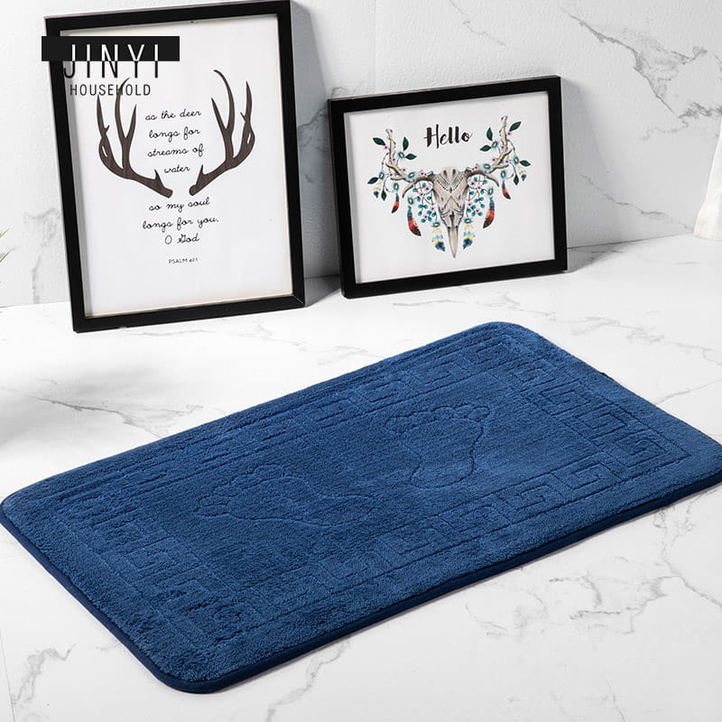 High Quality Solid Emboss Memory Cotton Bath Mat