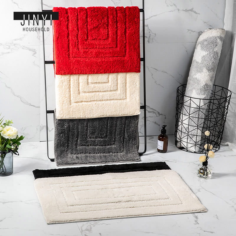 JD666 High Quality Solid Simplicity Microfiber Bath Mat