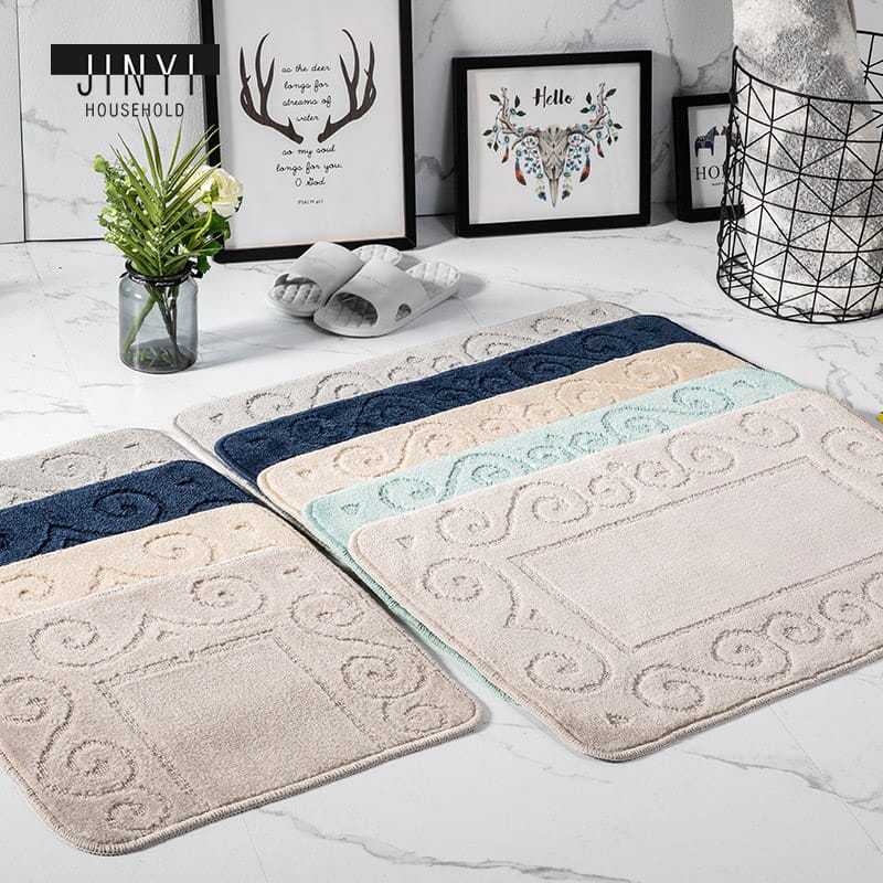 JY3301 Simplicity Solid Flower Bathroom PP Mat