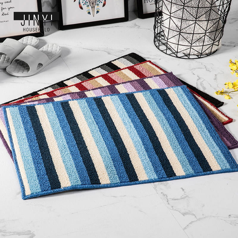 JY593 Vertical Stripe Patchwork Bathroom PP Mat