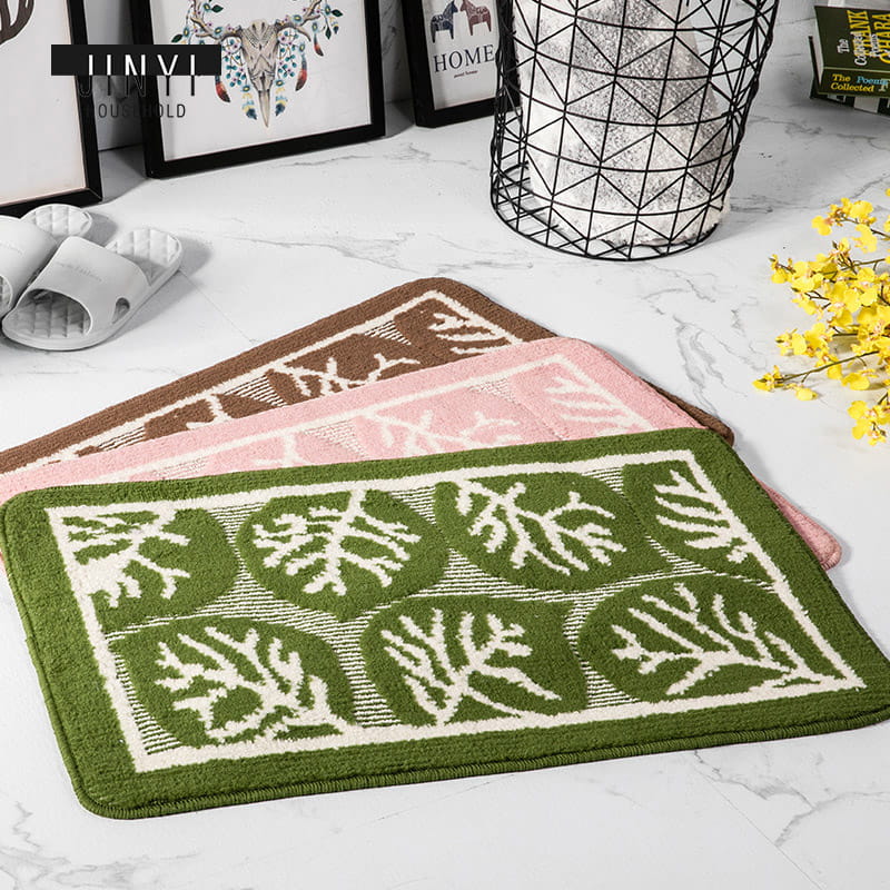 Simplicity Made In China Leaf Bathroom mat Bath Mat