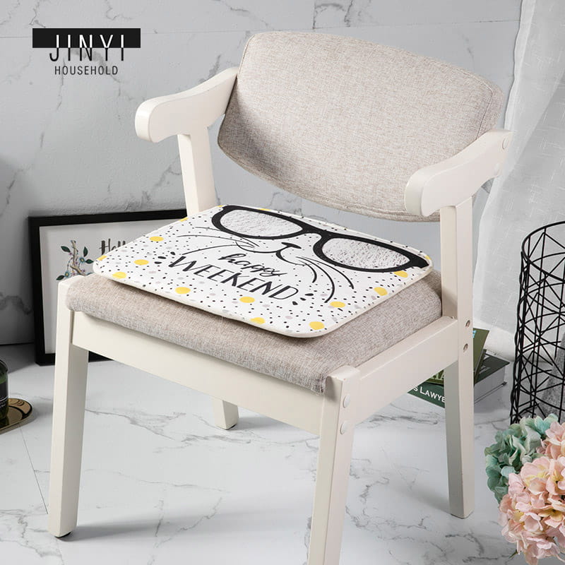 Flannel Cartoon Cat Chair Pad Cushions Office