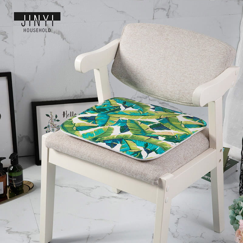 Pattern Printing Leaf Chair Pad