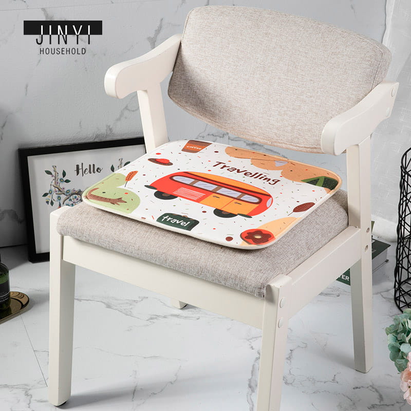 Flannel Cartoon Traffic Transportation Chair Pad